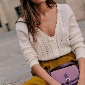 Sezane Maryam Cardigan - Ecru